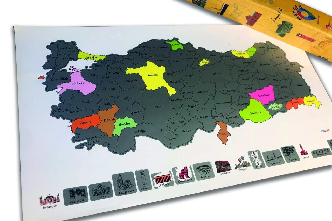 313 Gez-Kazı Türkiye Haritası - Kazınabilir Harita