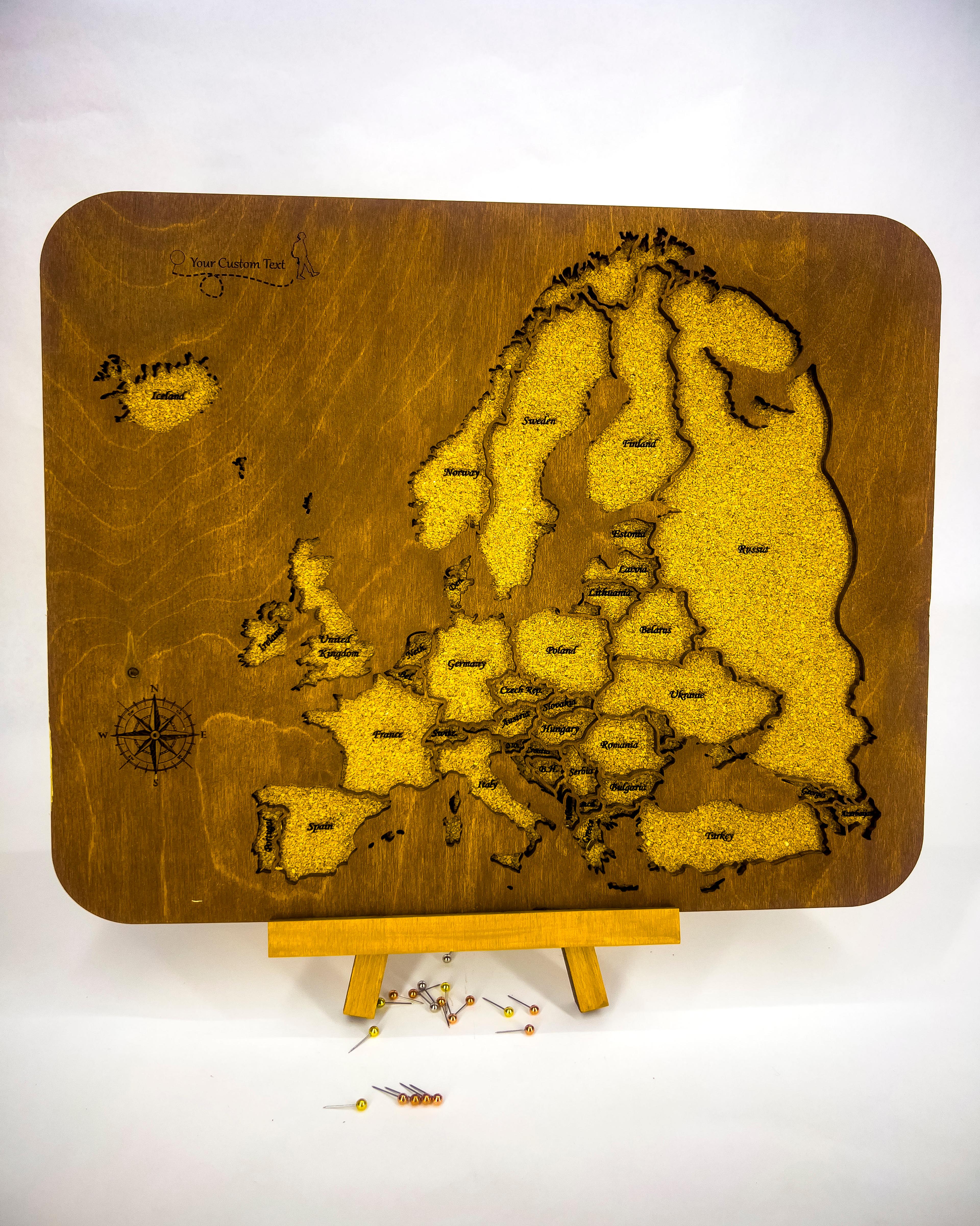 703 - Cork Board World Map (Pinable)