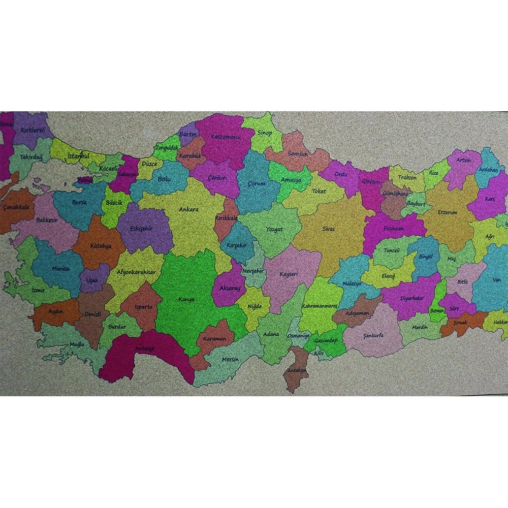 106 - Mantar Türkiye Haritası (Renkli)