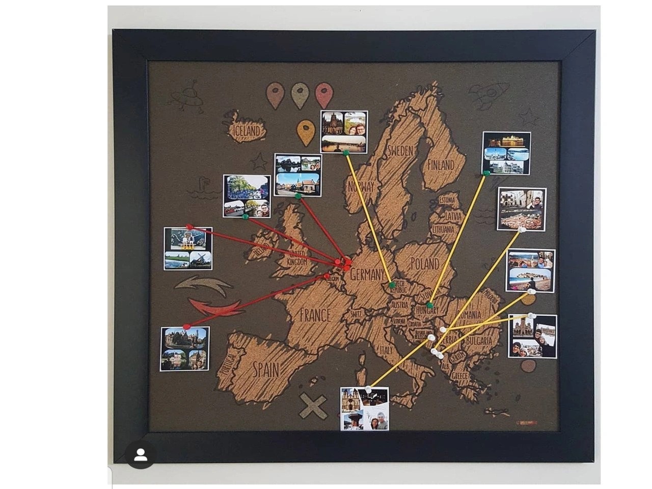 Cork Europe Map - Hand Drawing