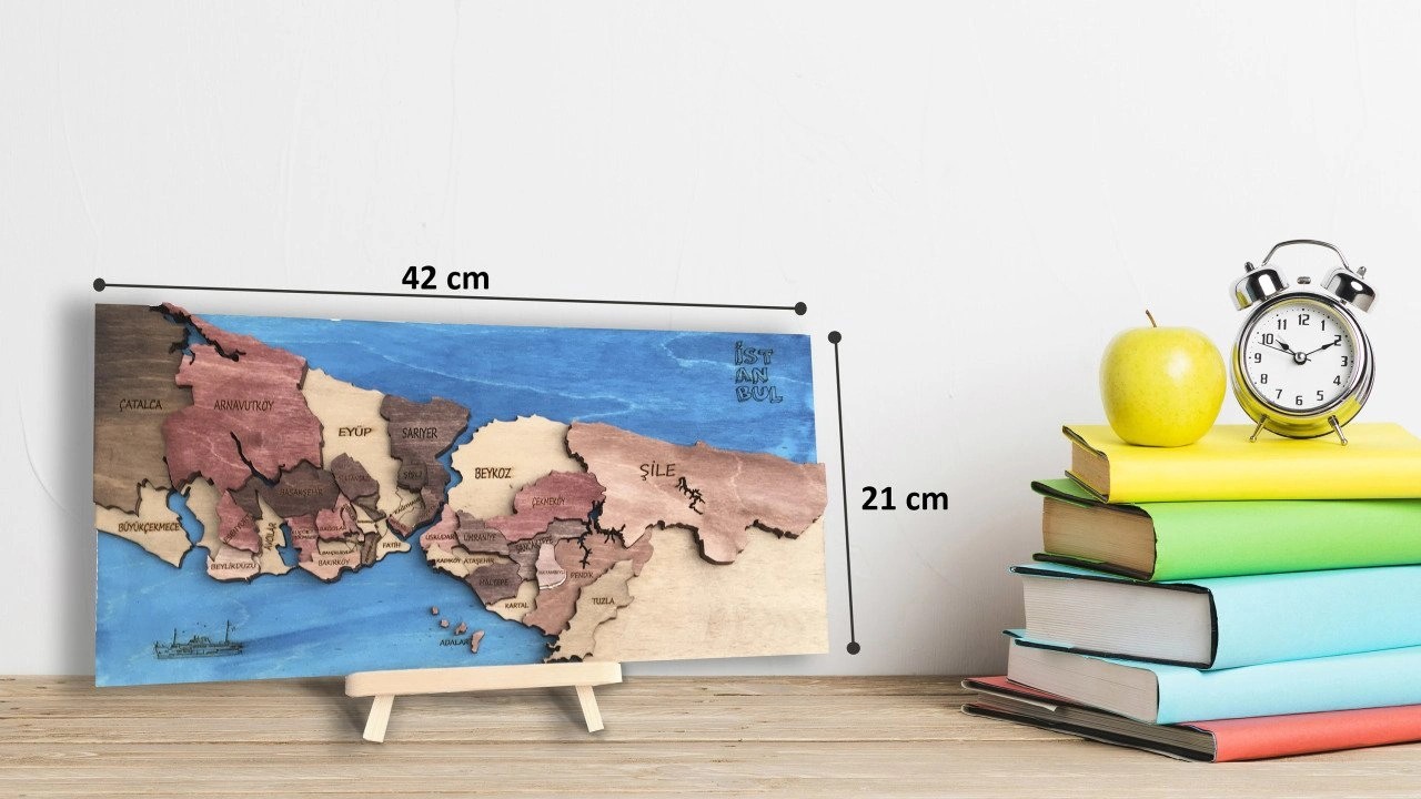 710 - Wooden Istanbul Map