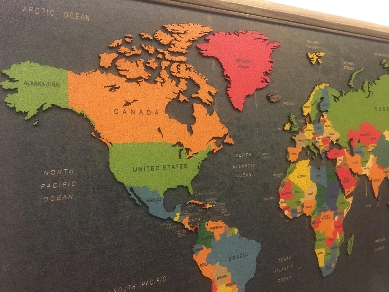 405 - 3D Mantar Dünya Haritası (Renkli)