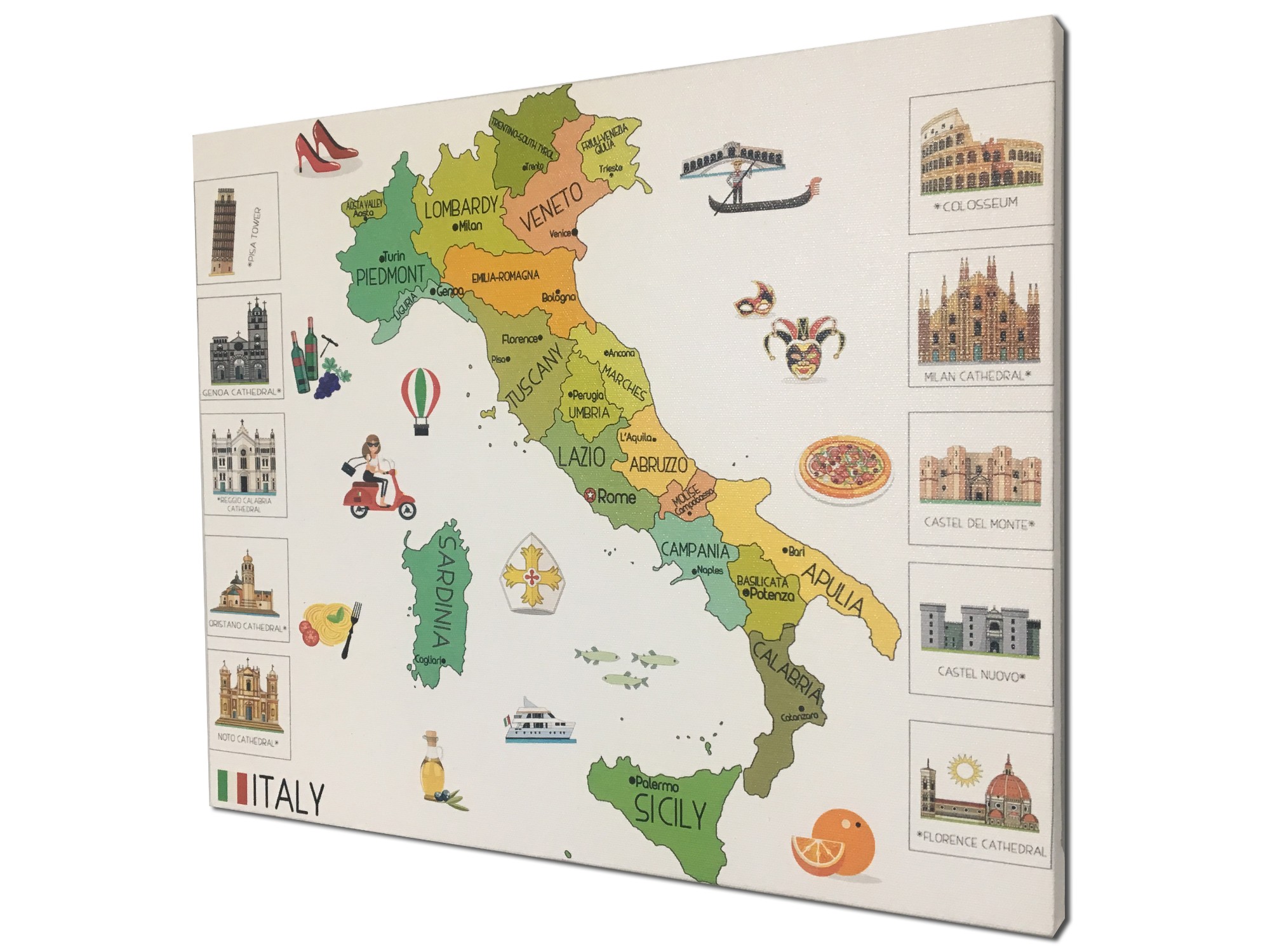 224 - Italy Map Illustration