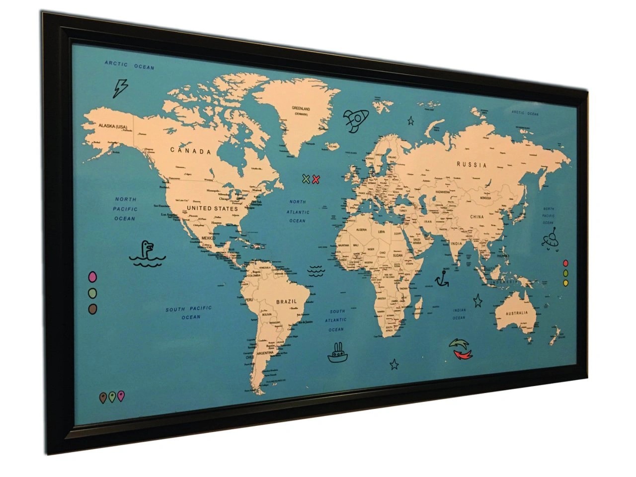 801- Gez-Boya Mavi Dünya Haritası