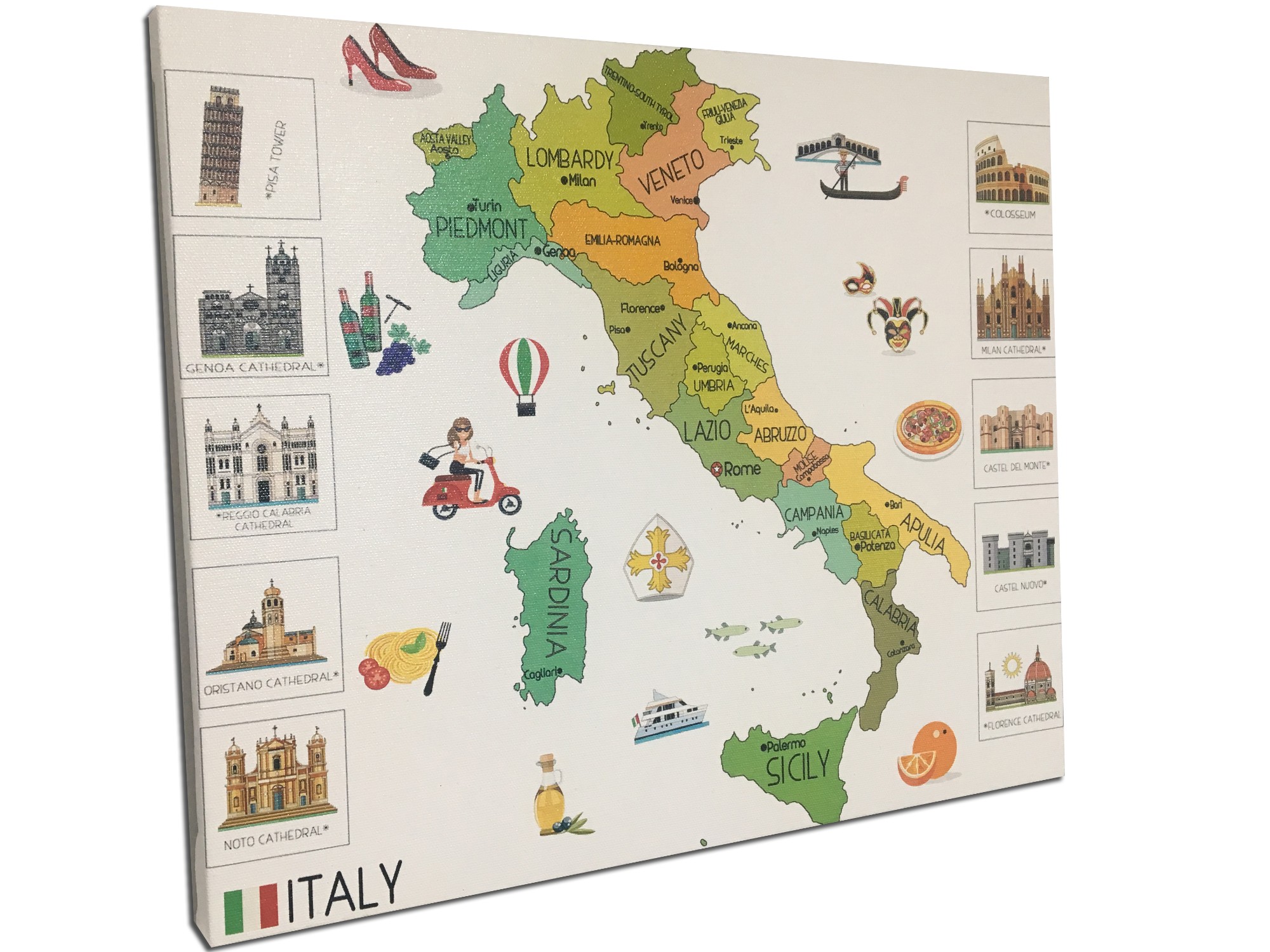224 - Italy Map Illustration