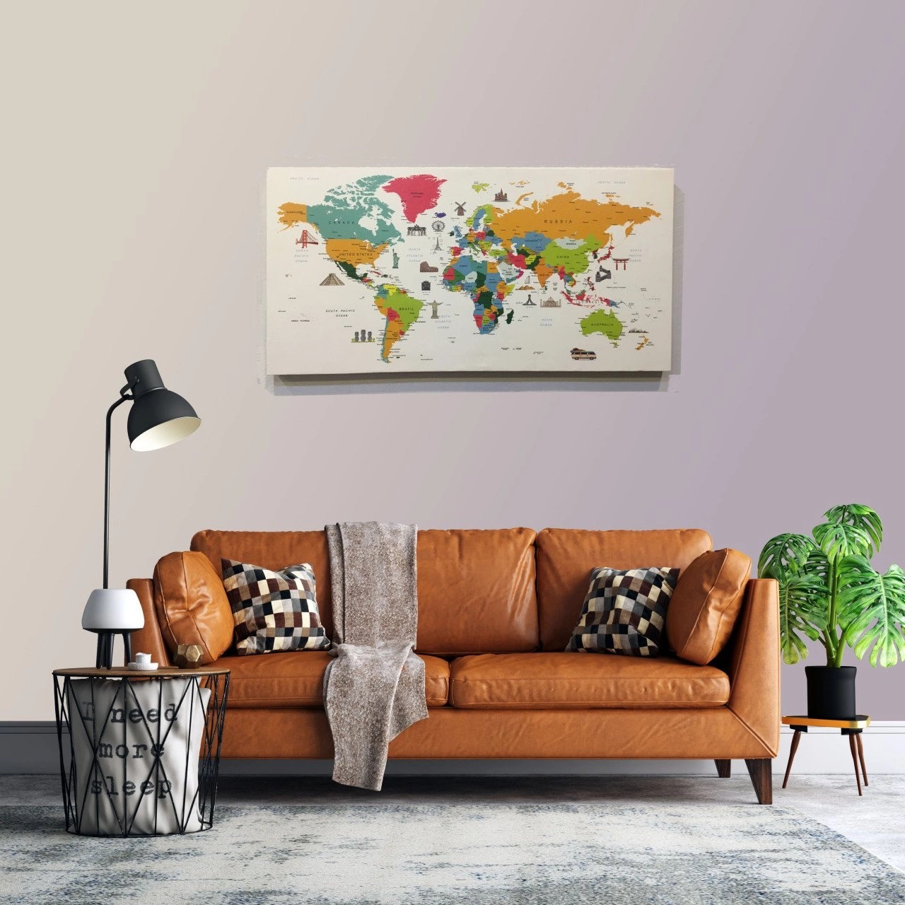 229 - Colorful World Map 