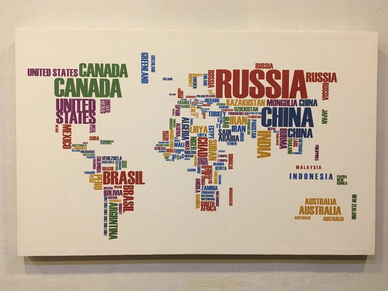 230 - Country Names World Map