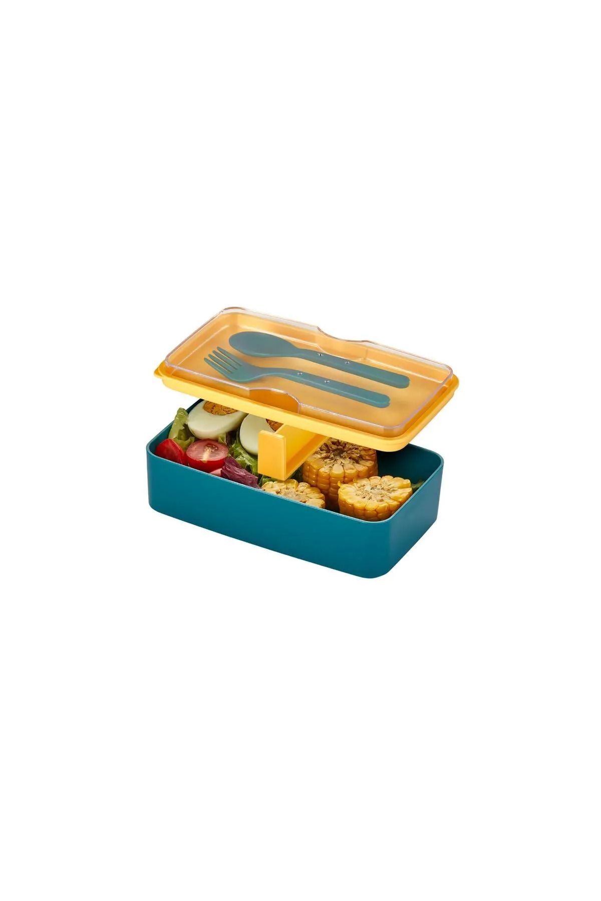 Drasiev Dikdörtgen Çatal & Kaşıklı Lunch Box