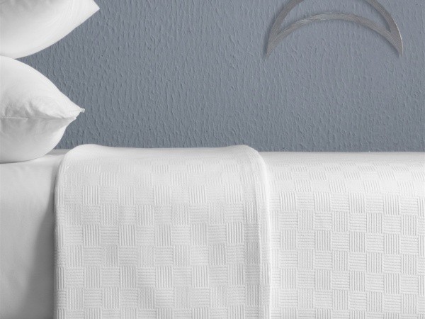 Çift Kişilik Hasır Dokuma Pike Beyaz 200x230