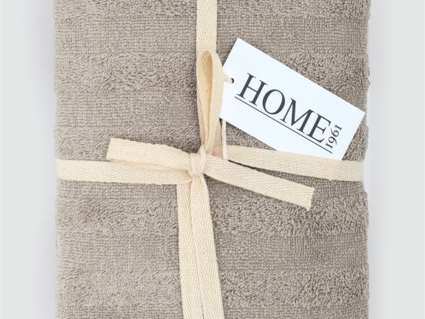 HOME 1961 50x90 2'li Havlu Seti Çizgili ve Düz Eponj Renkli Jakarlı (Ranura)