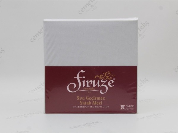 Firuze Sıvı Geçirmez Yatak Koruyucu Pamuklu 4 Köşe Lastikli (Alez)100x200