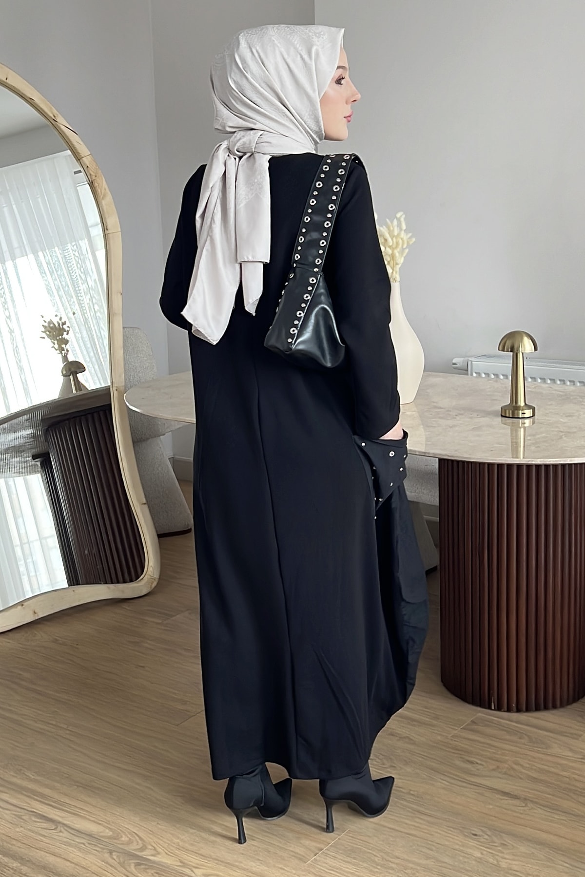 Silvana Taş İşlemeli Modal Elbise SK-8617