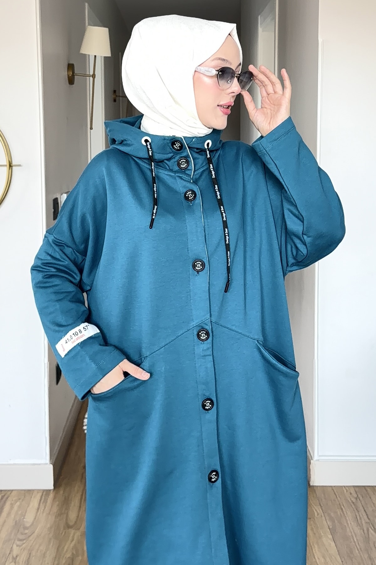 Lorenz İki İplik Düğme Detaylı Kapüşonlu Kap SMR-8627