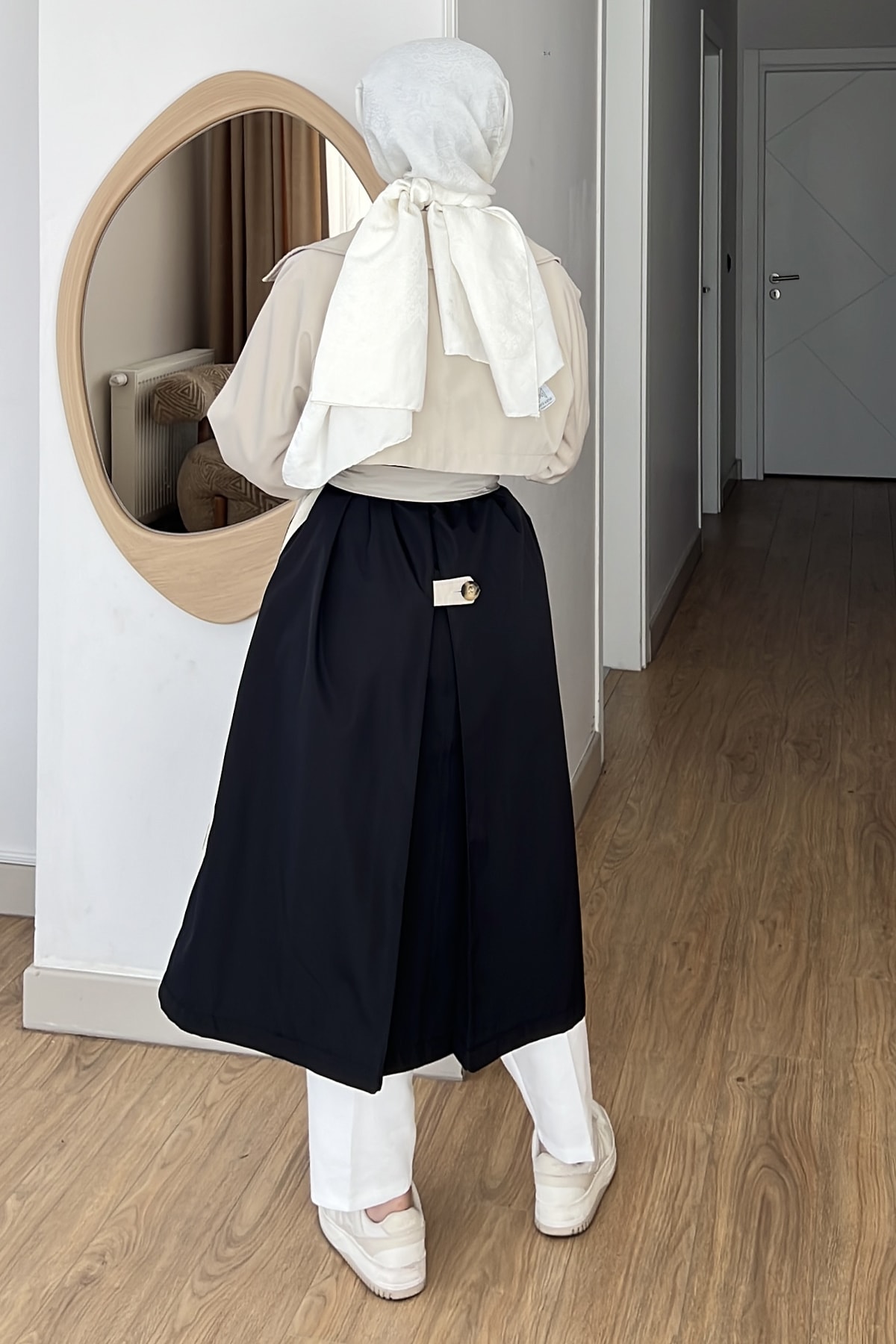 Marko Şerit Detaylı Oversize Trençkot SK-8596