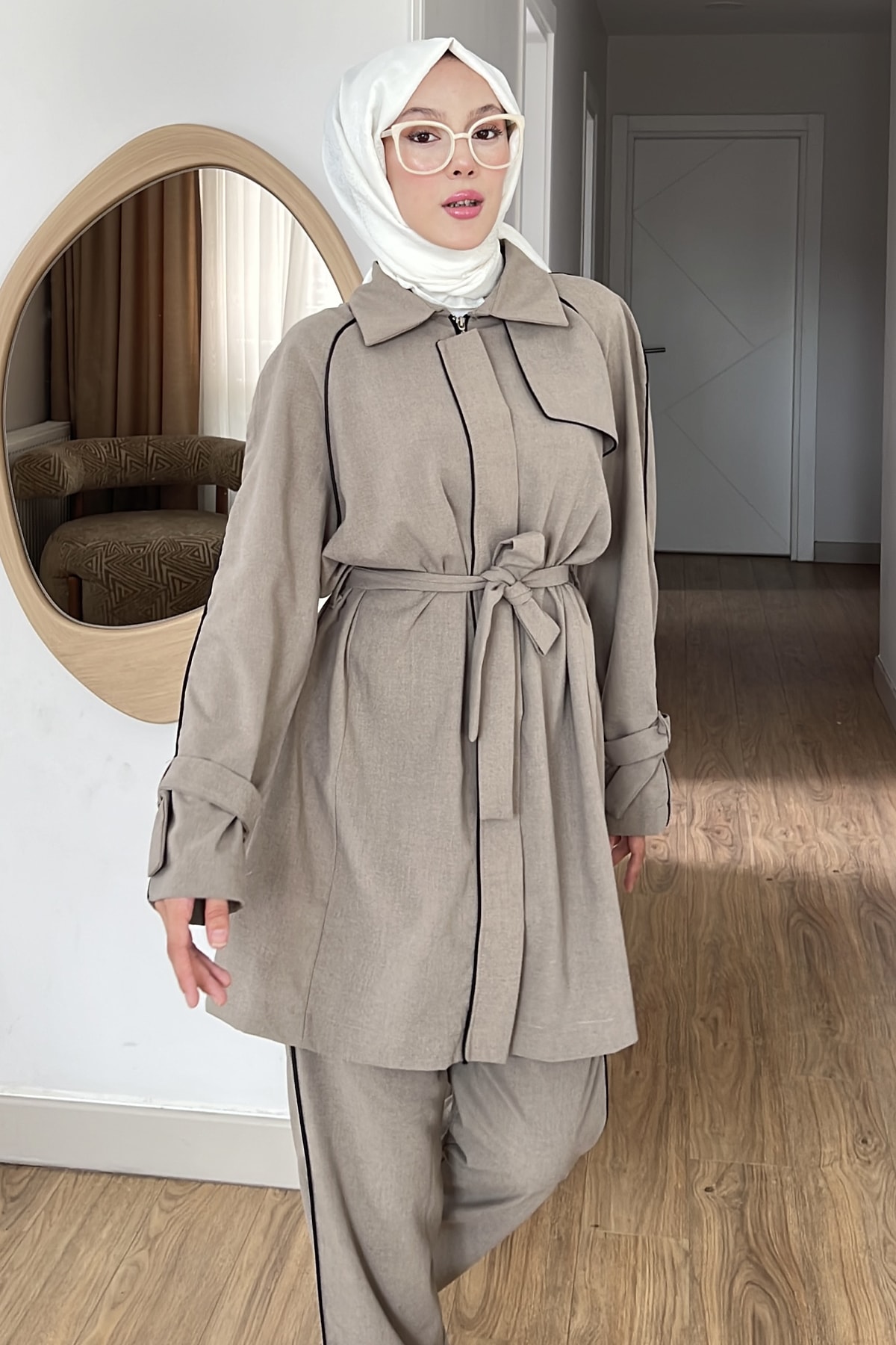 Freya Gizli Fermuarlı Krep Takım SK-8599