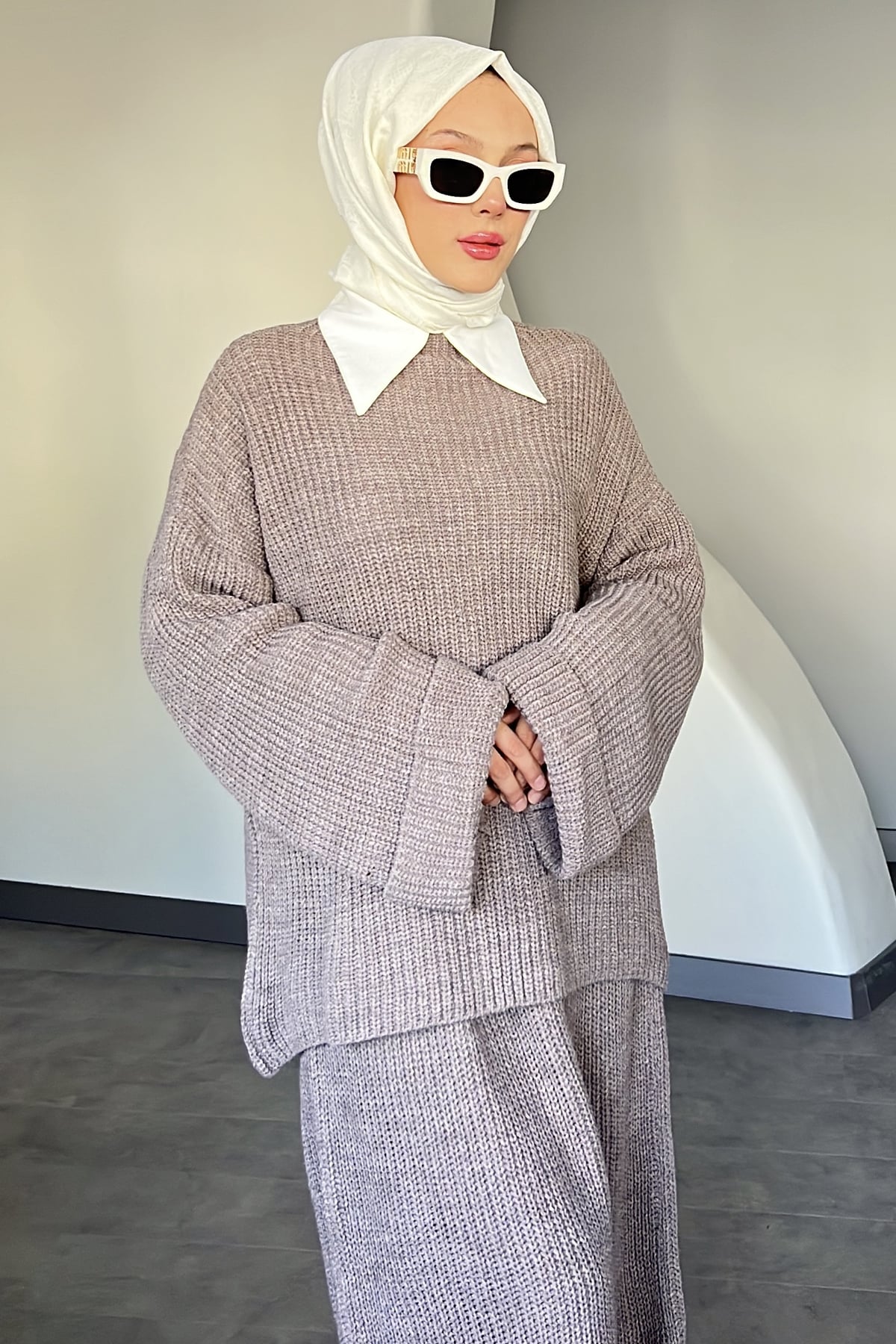 Celeste Etekli Örgü Triko Takım SK-8605