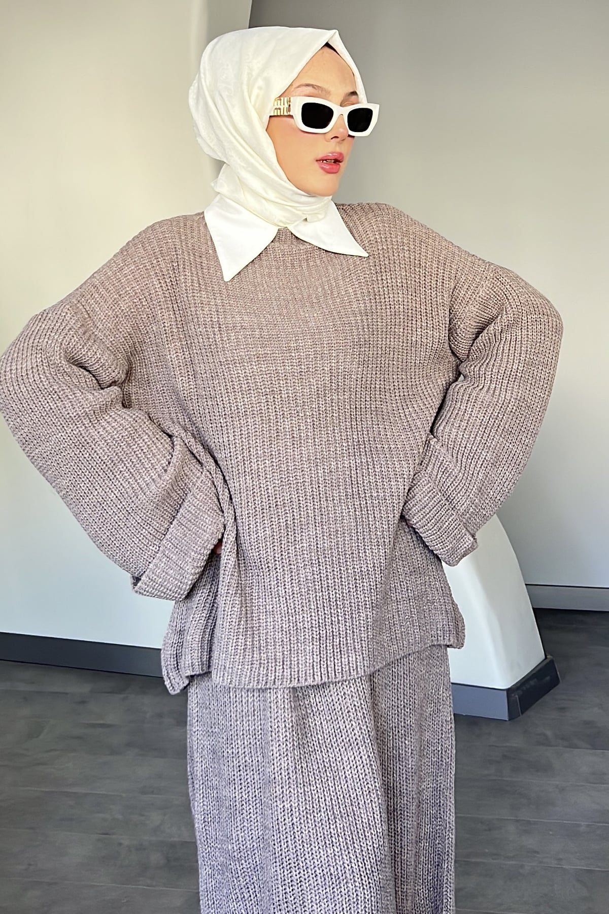 Celeste Etekli Örgü Triko Takım SK-8605