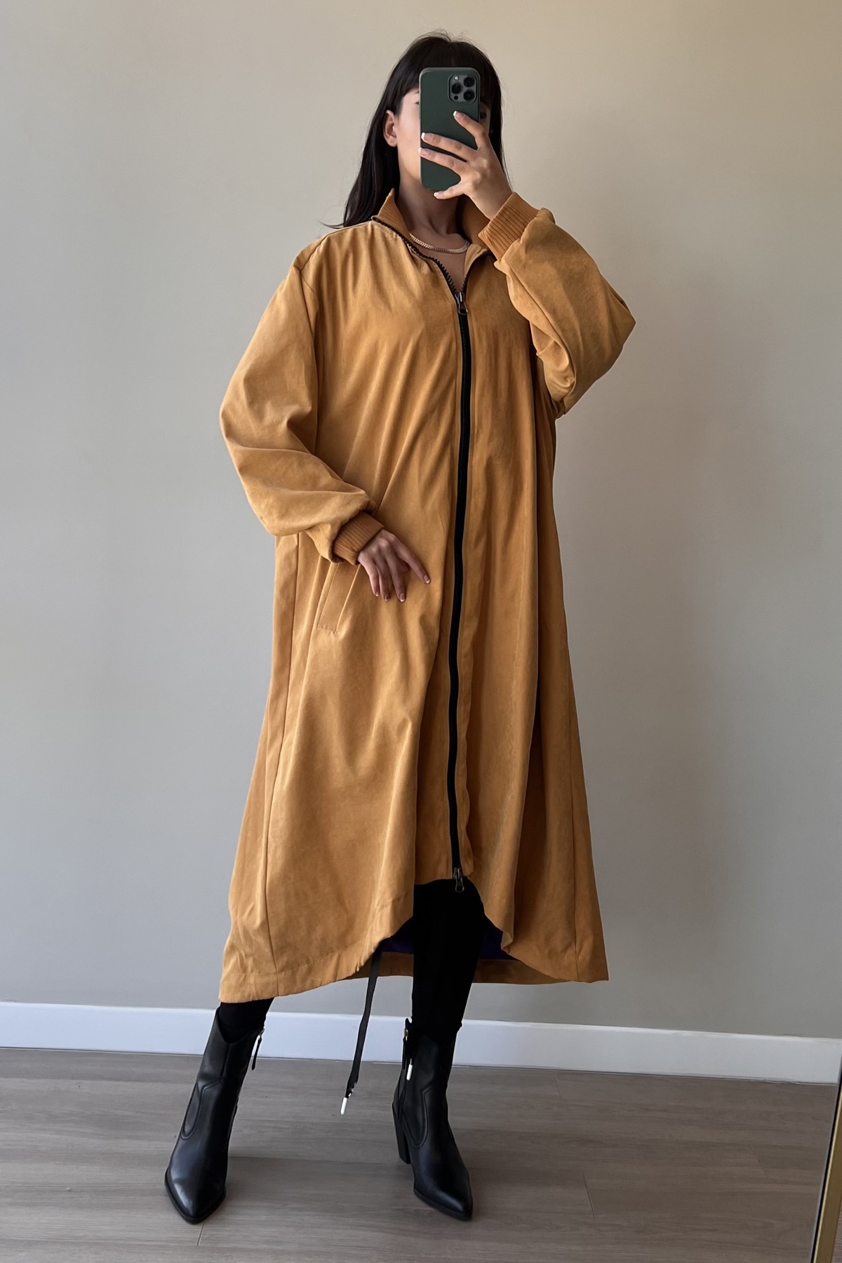 Trend Fashion Astarlı Trençkot SK-8342