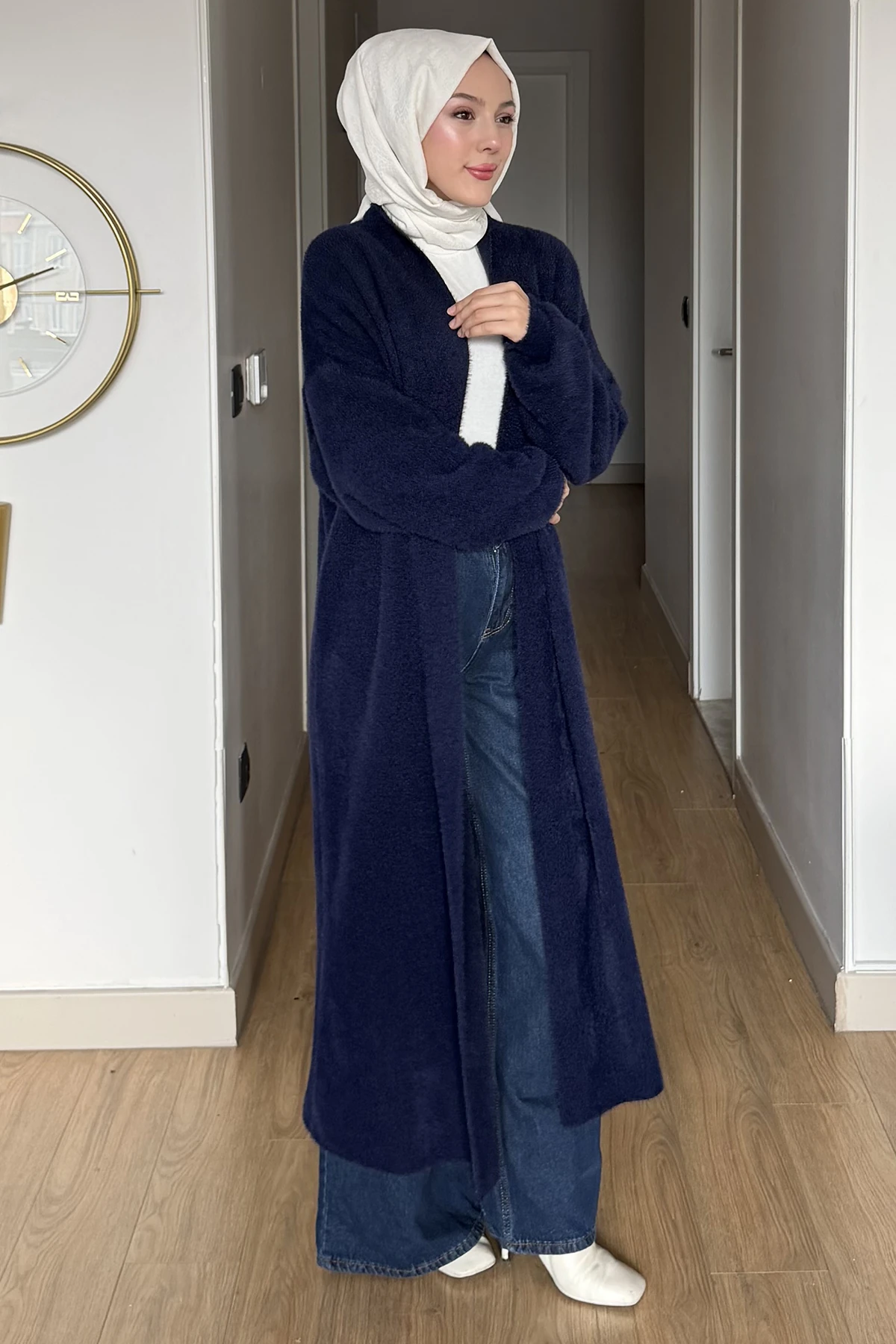 Sueda Düz Angora Kumaş Hırka SMR-8647