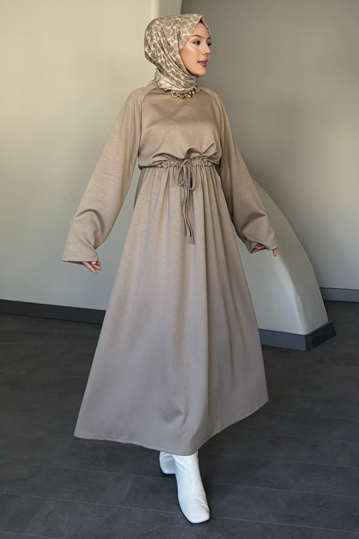 Lavinia Bel Büzgülü Elbise SK-8622