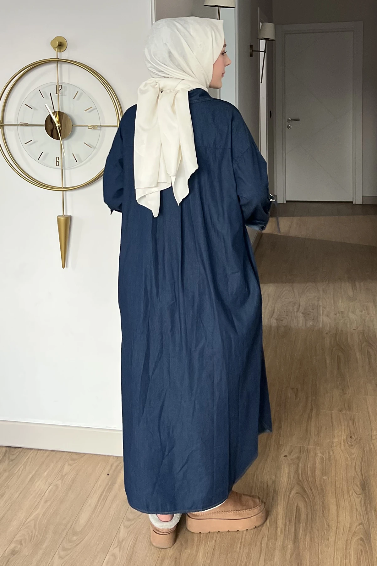 Monica Çıtçıt Düğmeli Kot Elbise DYD-8640