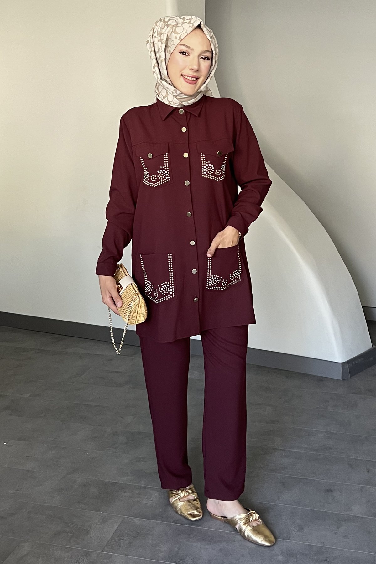 Meyra Zarif Taş İşlemeli Takım SK-8587