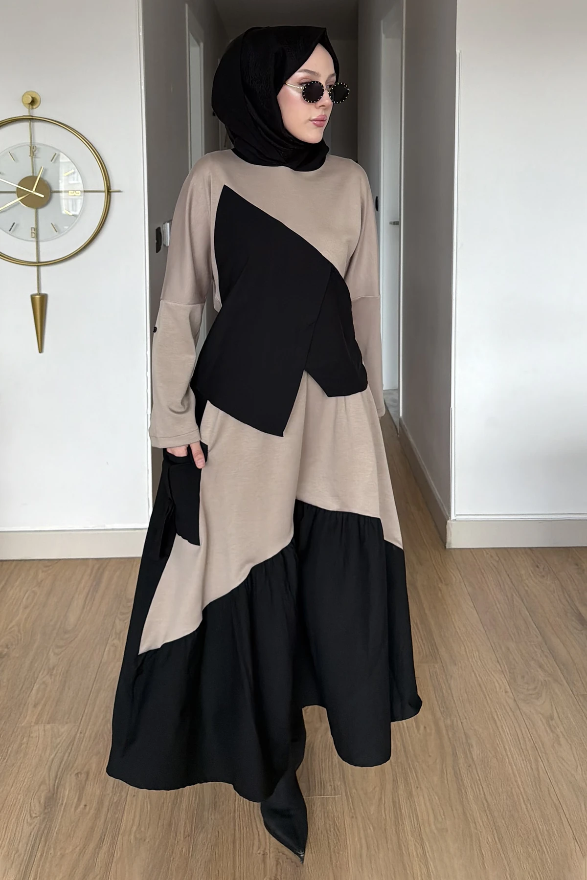 Berlin Kapüşonlu Paraşüt Detaylı Etekli Takım SK-8645