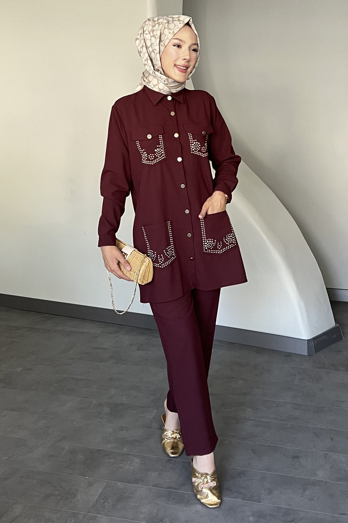 Meyra Zarif Taş İşlemeli Takım SK-8587