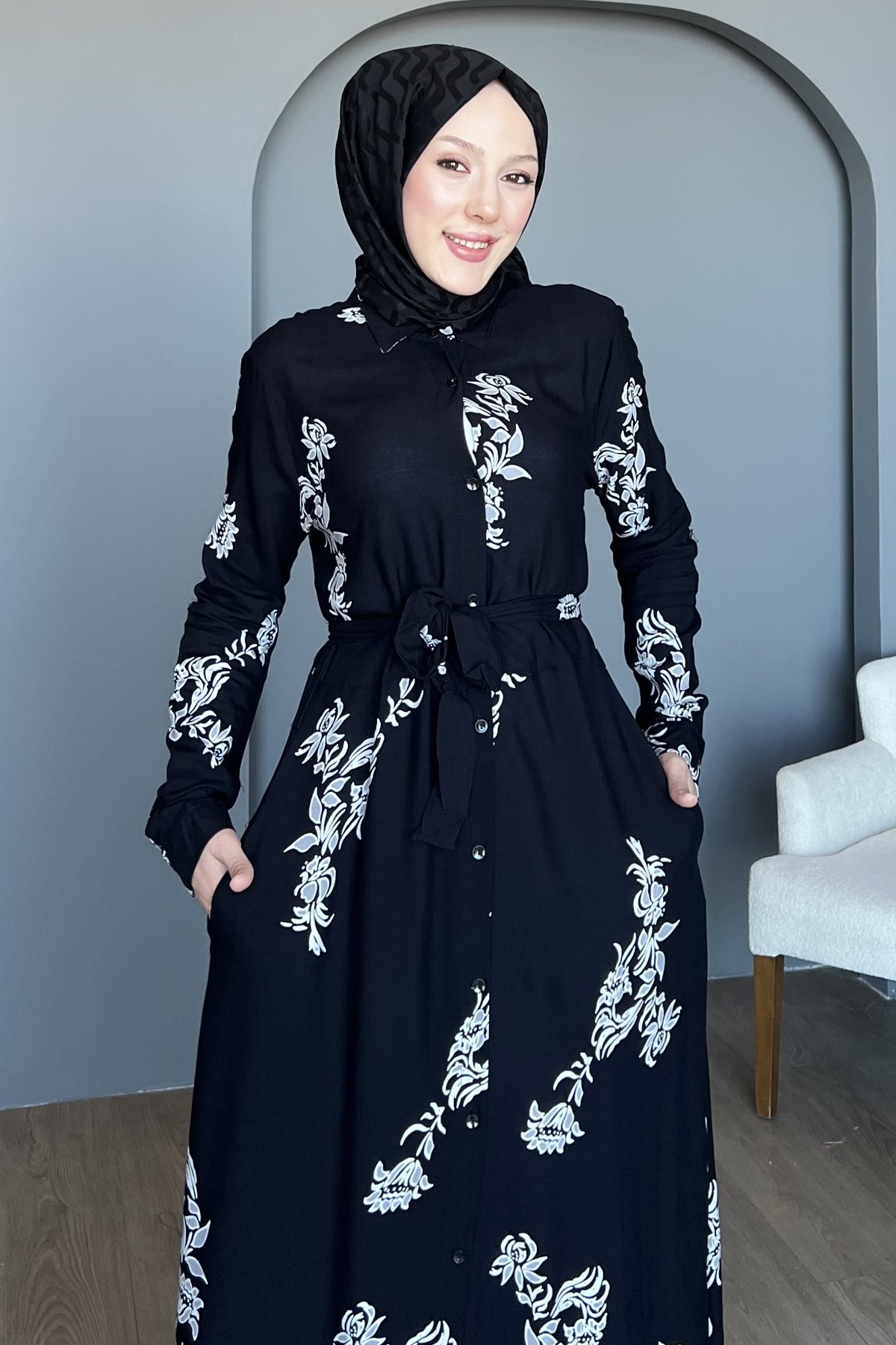 Damla Desen Gömlek Elbise SK-8499