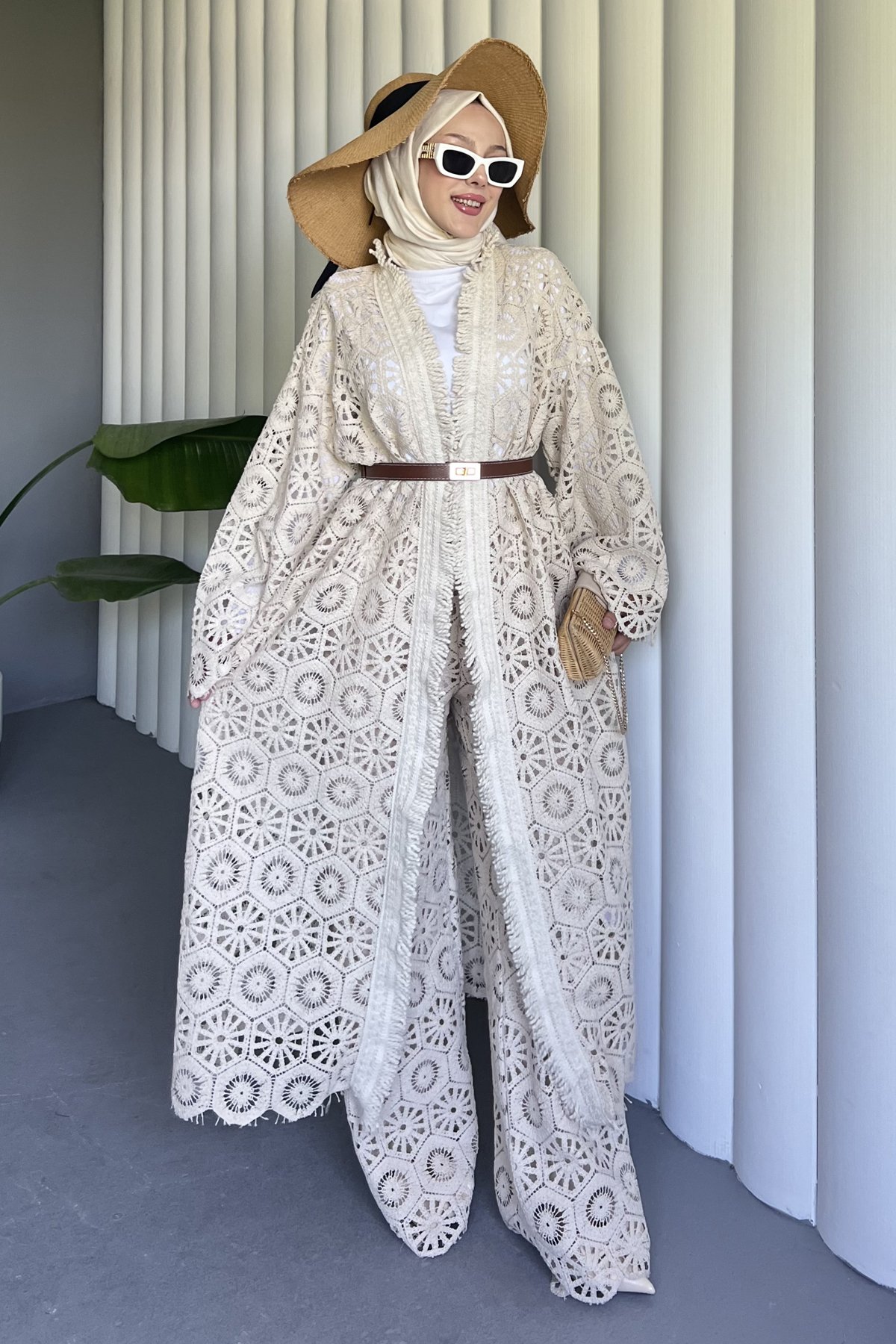 Asena Full Dantel Kimono Takım DMR-8521