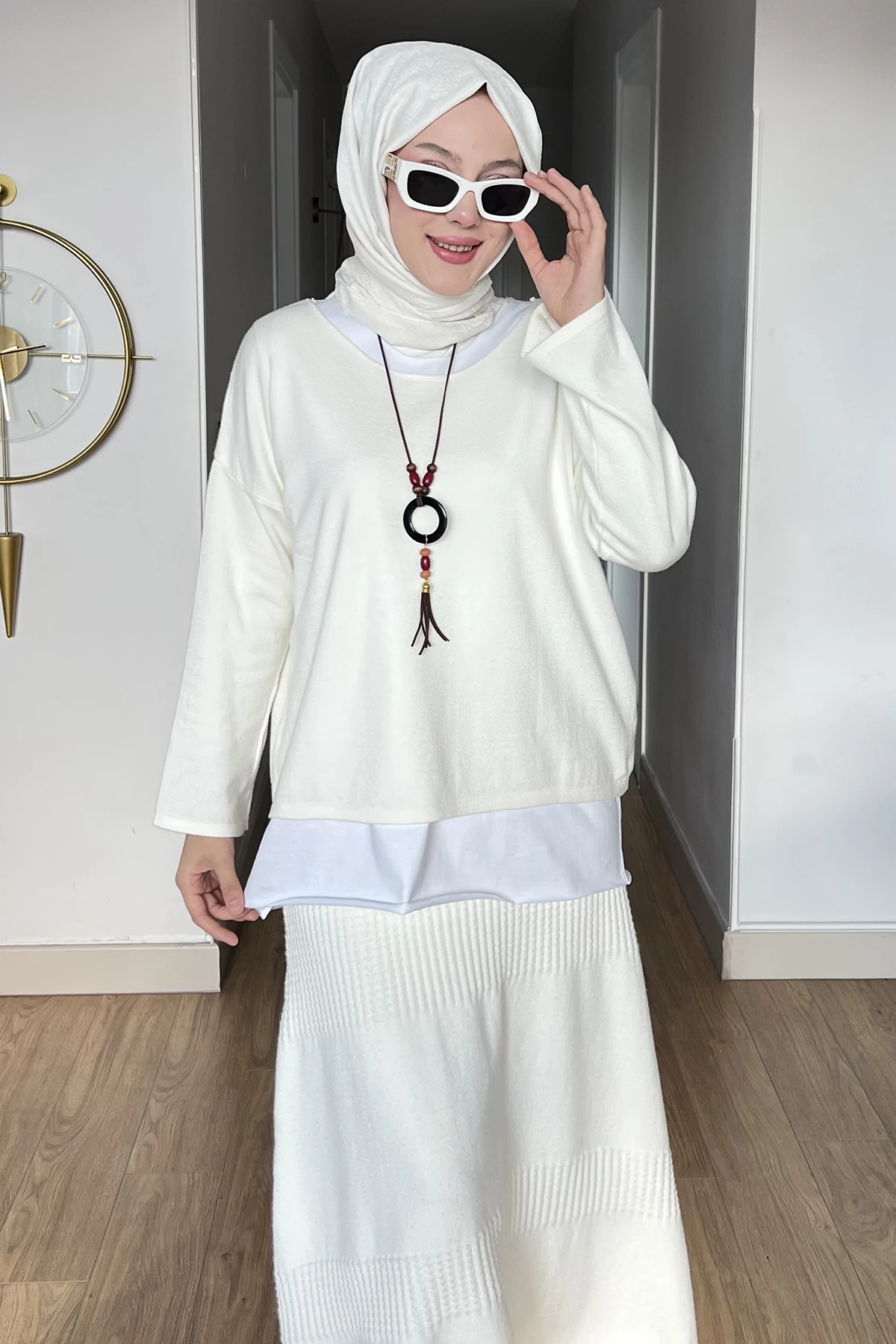 Miella Üç Parça Kolyeli Takım BGN-8641