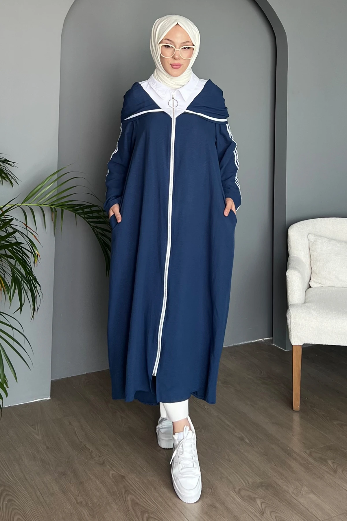 Fermuarlı Uzun Spor Kap SK-8464