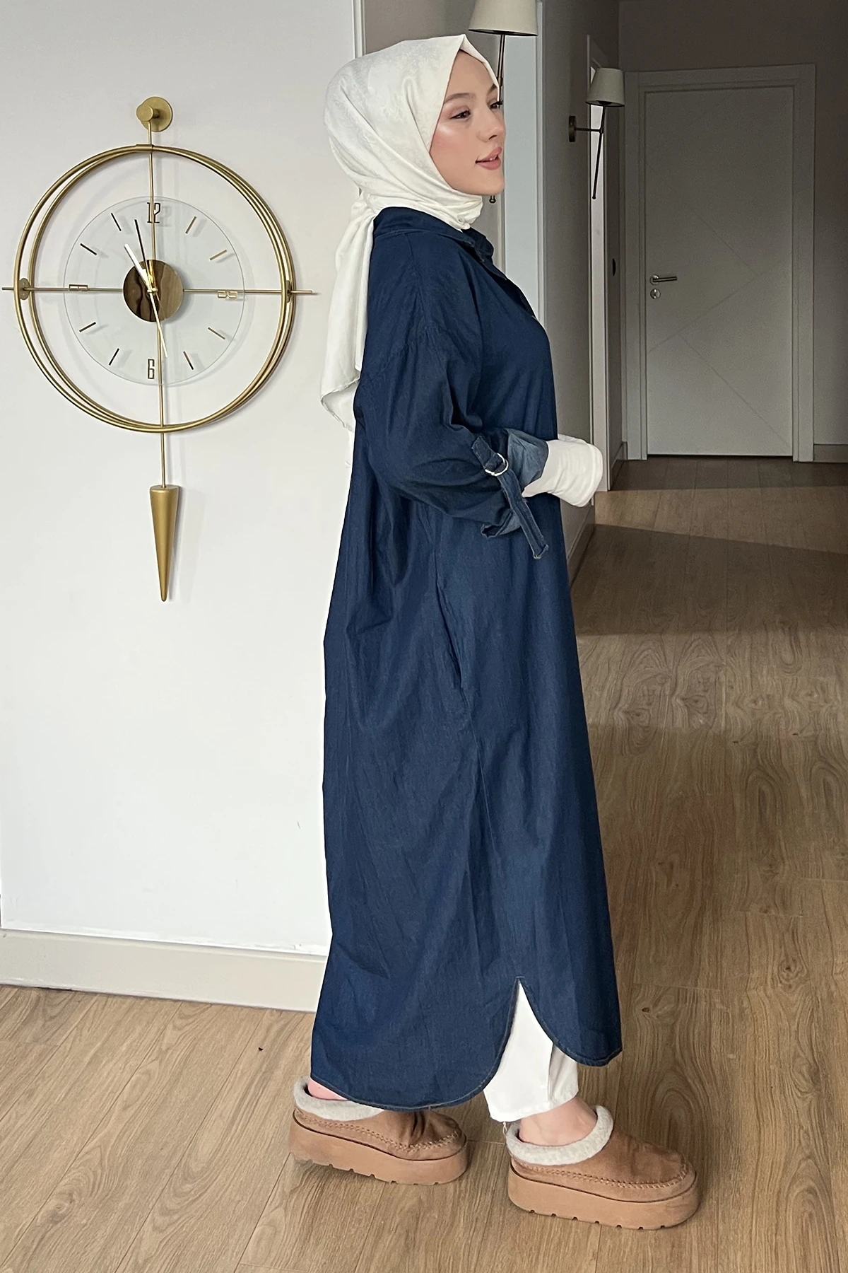 Monica Çıtçıt Düğmeli Kot Elbise DYD-8640