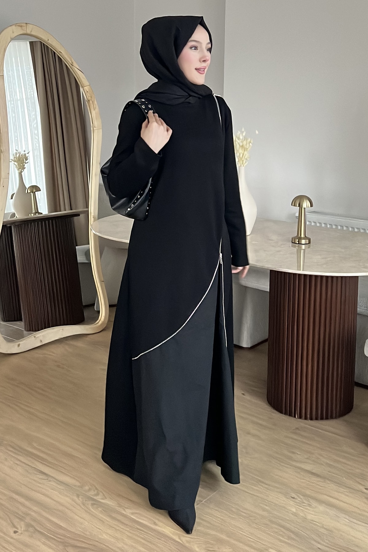 Brianna Fermuar Detaylı Elbise SK-8631