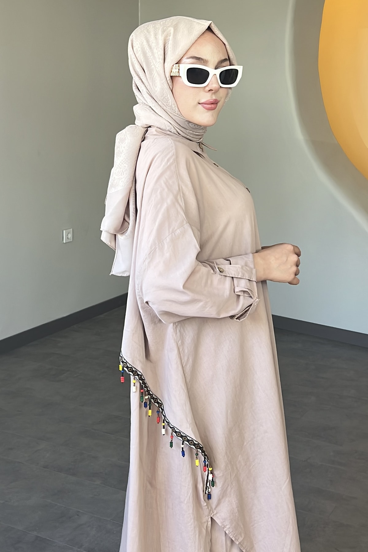 Pera Boncuk İşlemeli Poplin Takım SMR-8577