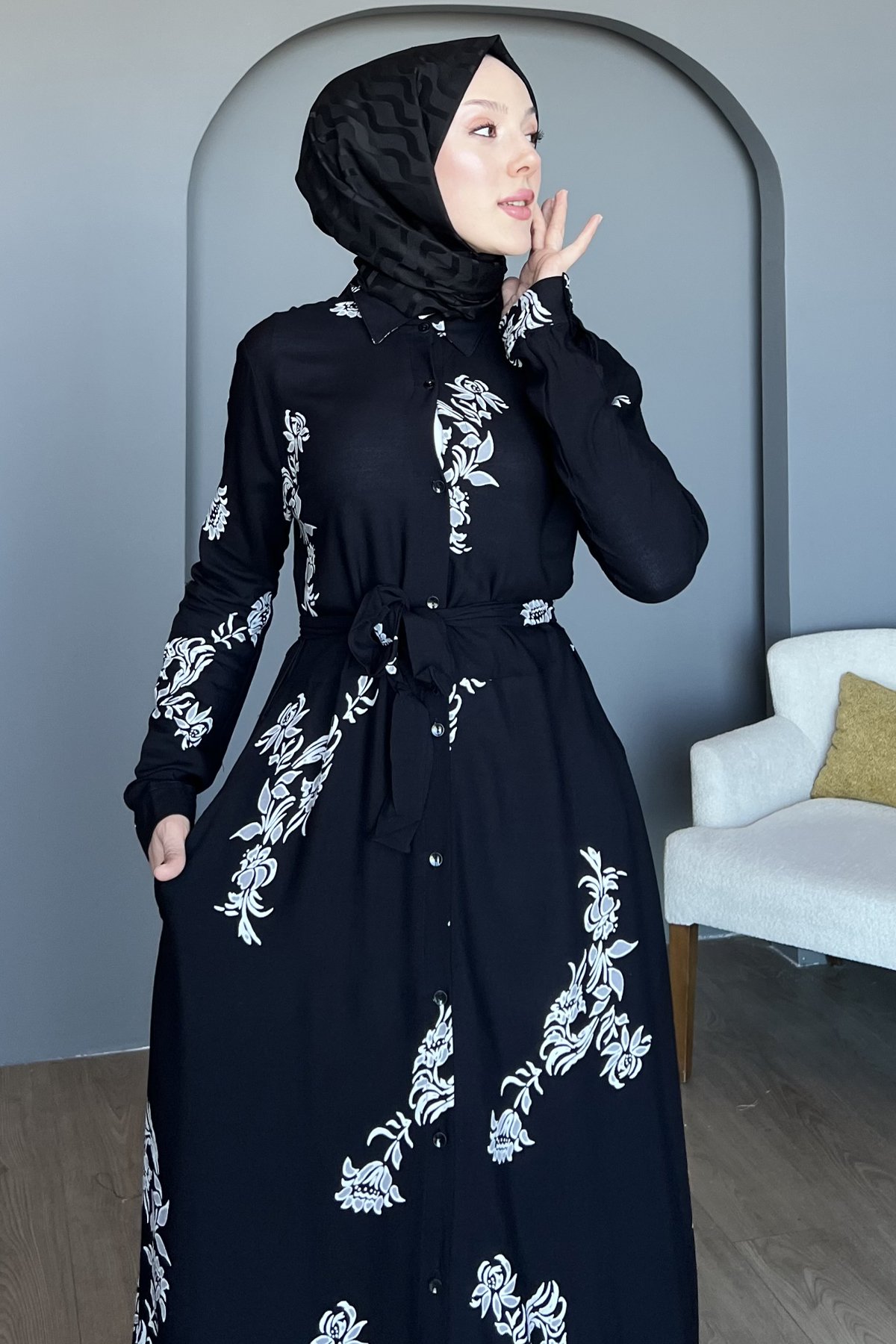 Damla Desen Gömlek Elbise SK-8499