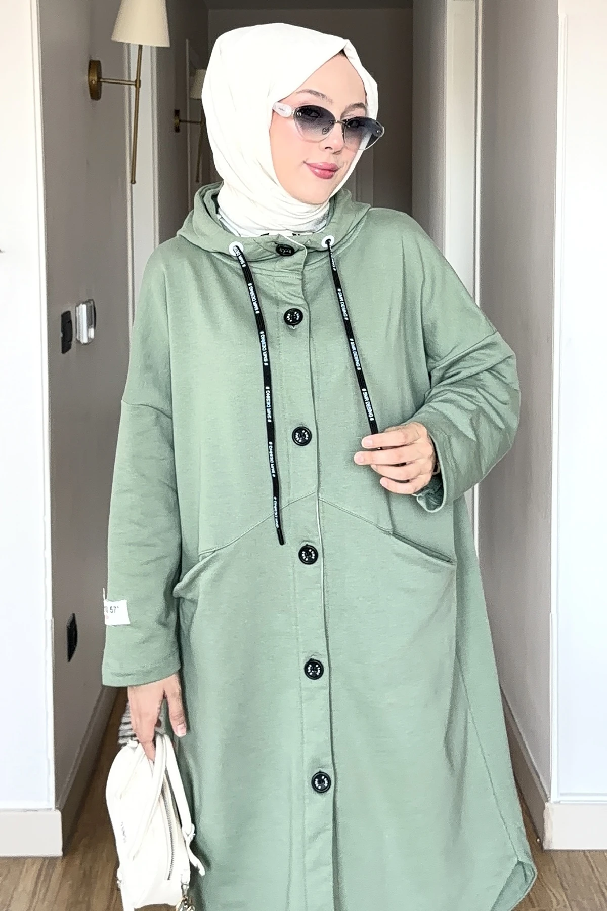 Lorenz İki İplik Düğme Detaylı Kapüşonlu Kap SMR-8627