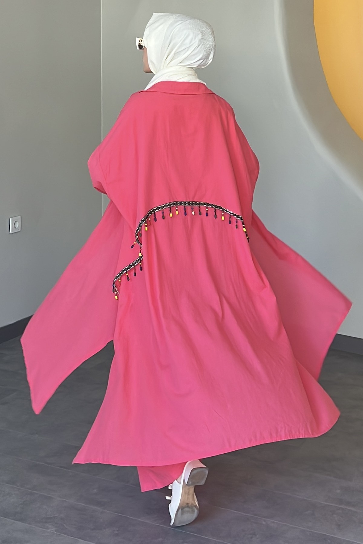 Pera Boncuk İşlemeli Poplin Takım SMR-8577
