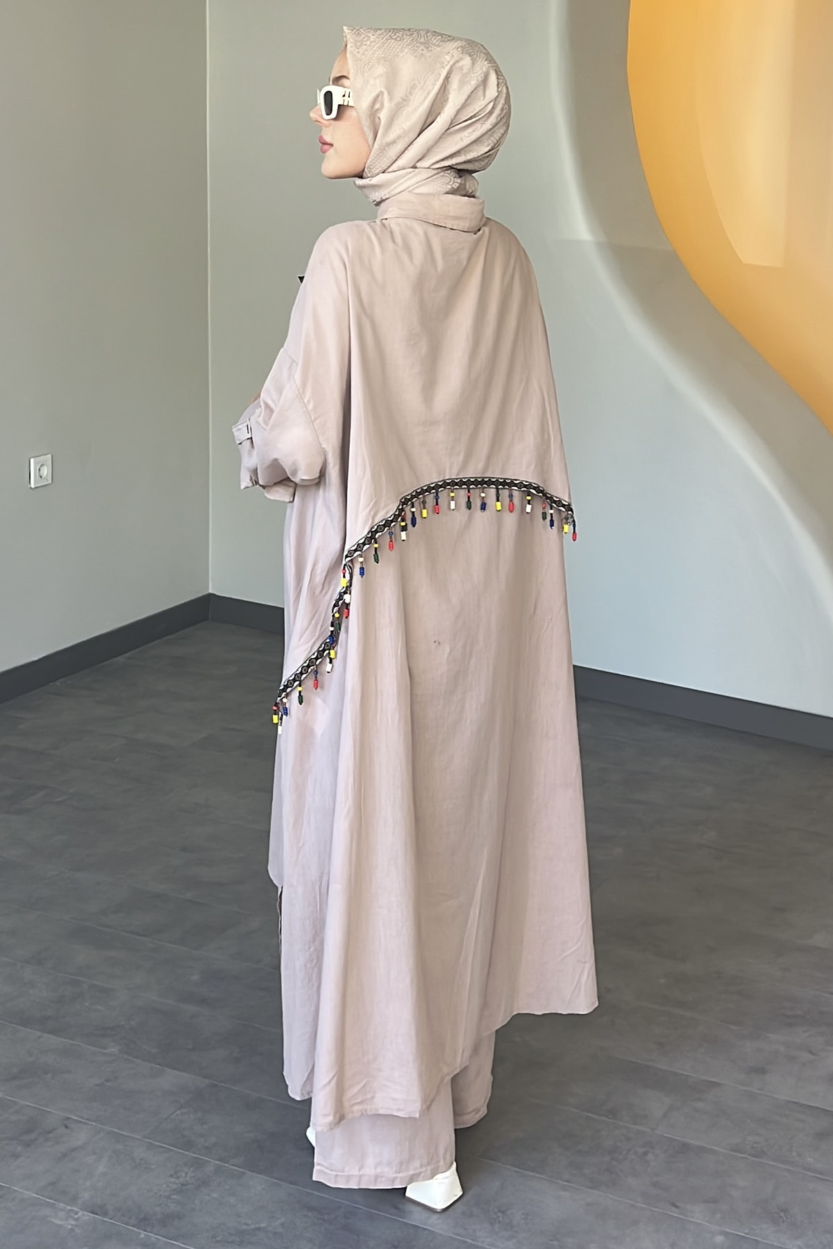 Pera Boncuk İşlemeli Poplin Takım SMR-8577