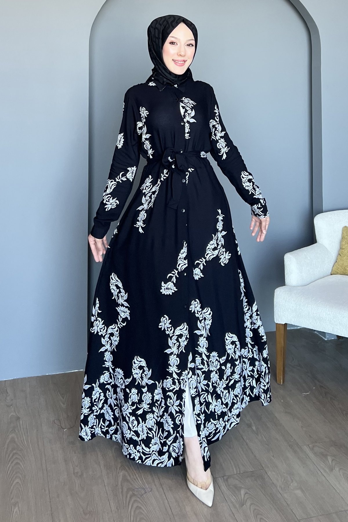 Damla Desen Gömlek Elbise SK-8499