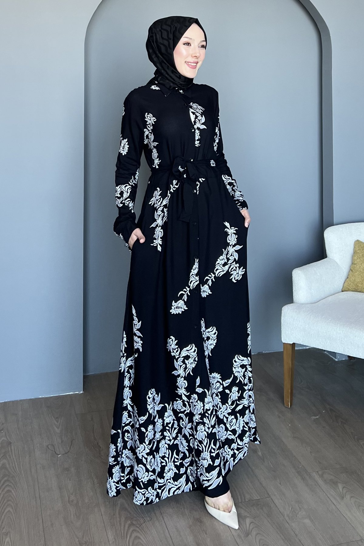 Damla Desen Gömlek Elbise SK-8499