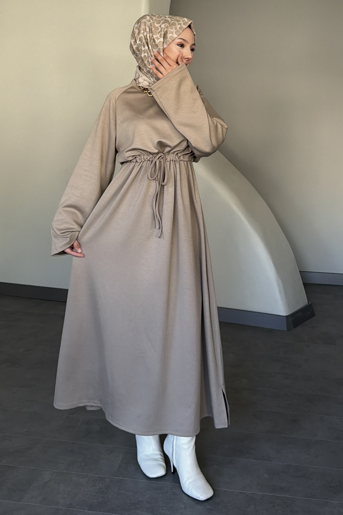 Lavinia Bel Büzgülü Elbise SK-8622