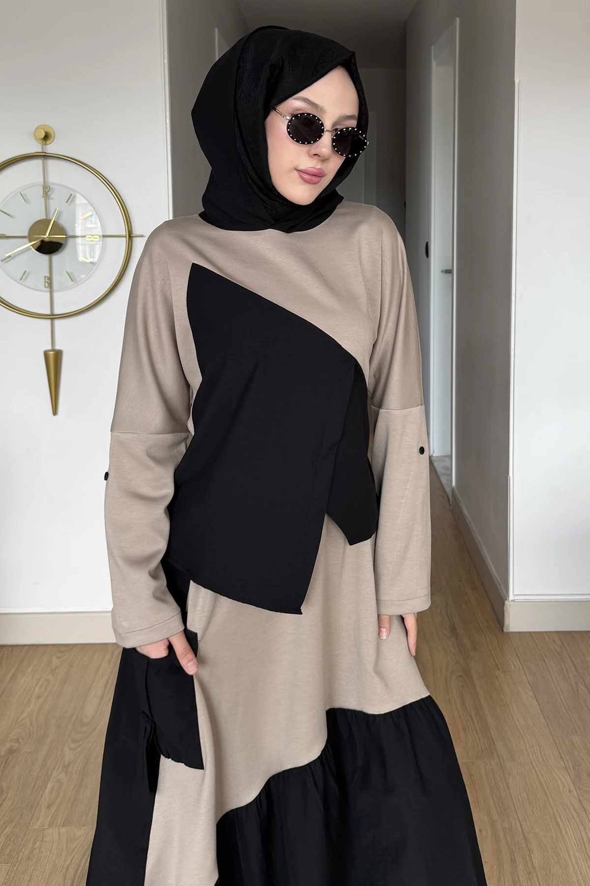 Berlin Kapüşonlu Paraşüt Detaylı Etekli Takım SK-8645