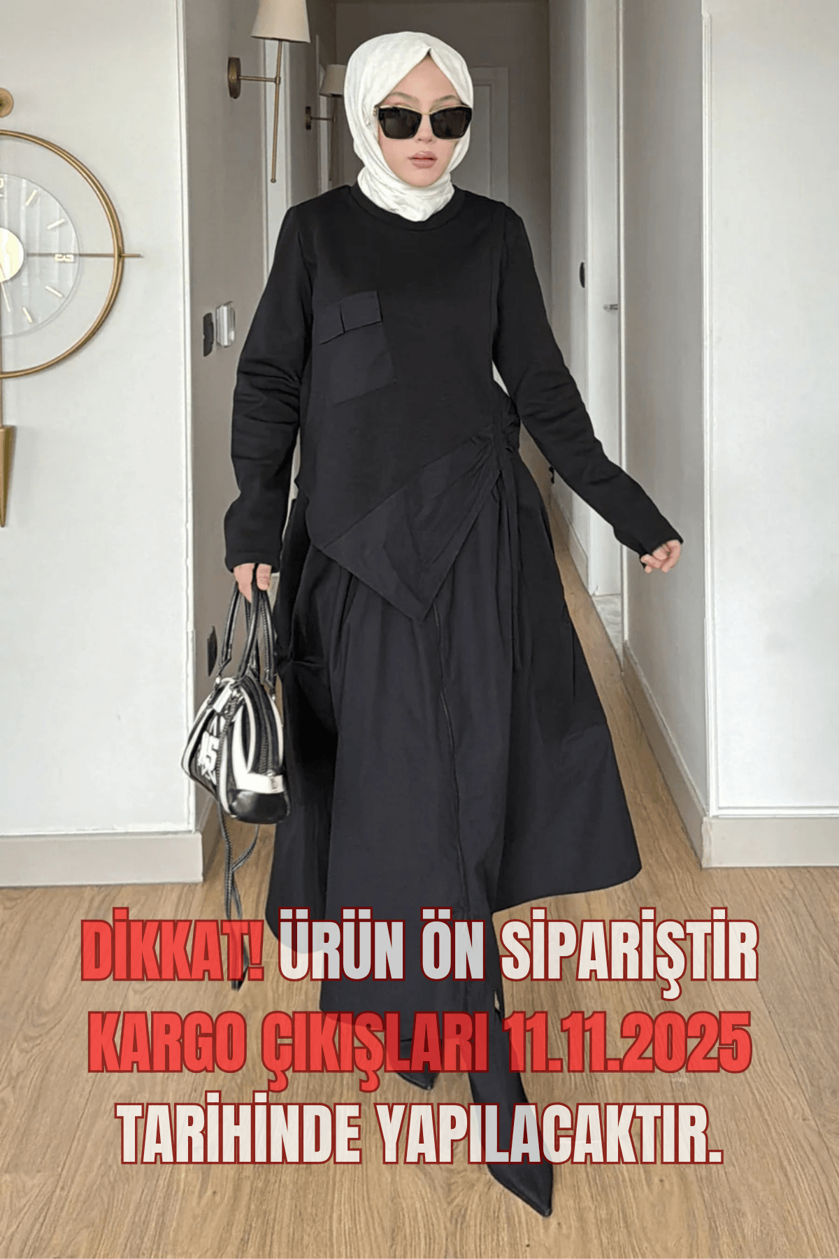 Andria Asimetrik Fermuarlı Etekli Takım SK-8630