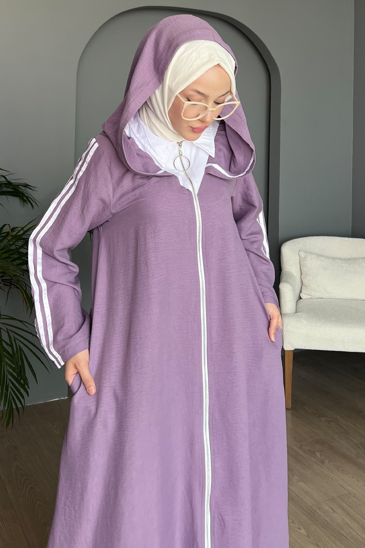 Fermuarlı Uzun Spor Kap SK-8464