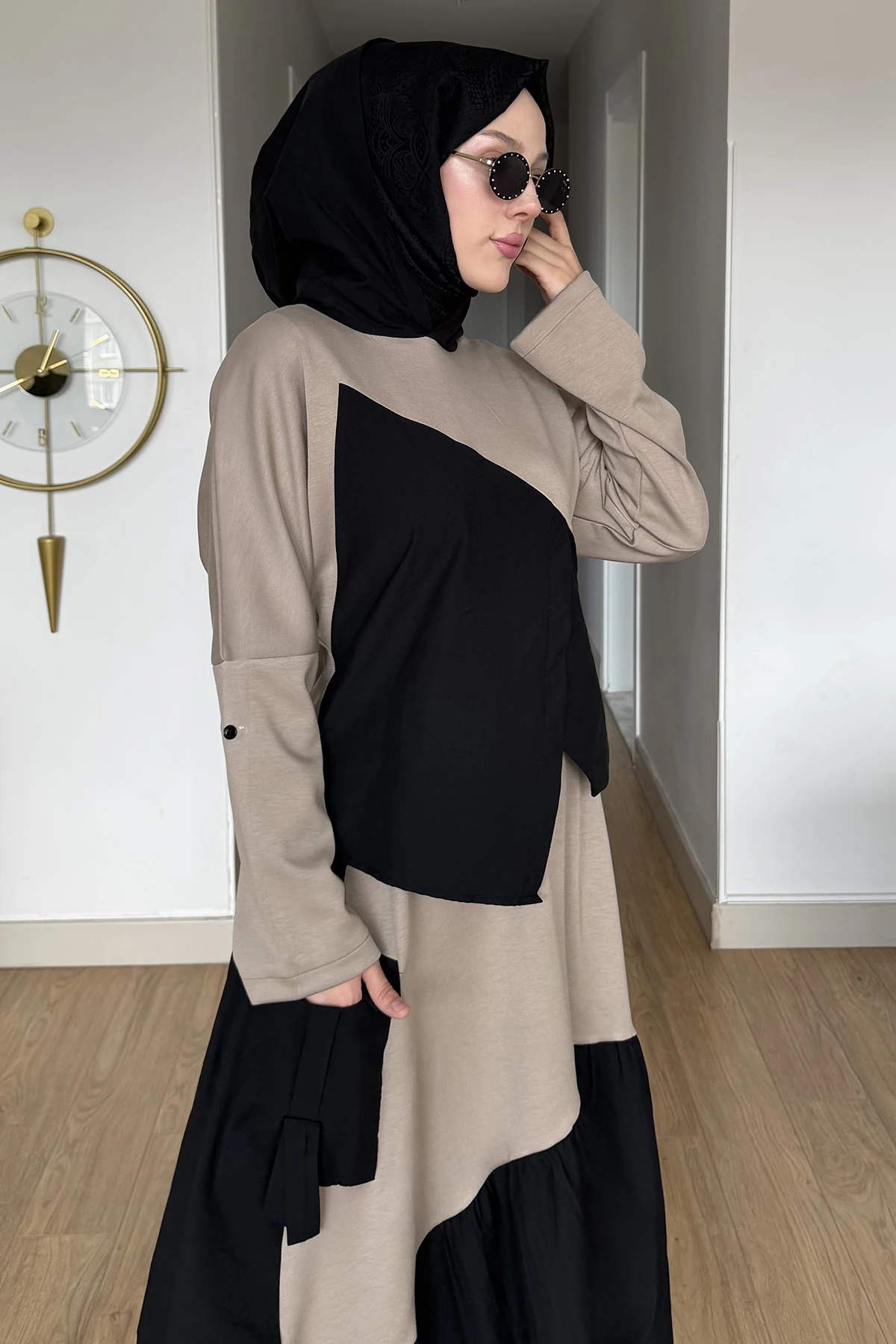 Berlin Kapüşonlu Paraşüt Detaylı Etekli Takım SK-8645