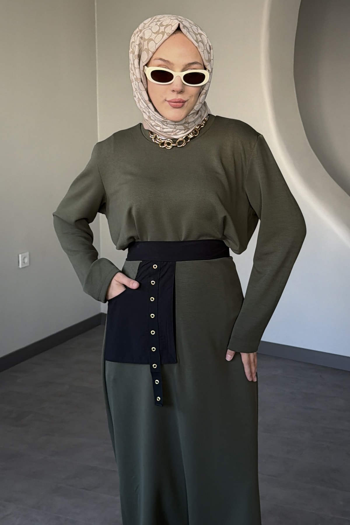 Florence Cep Detaylı Şalvar Etekli Takım SK-8628