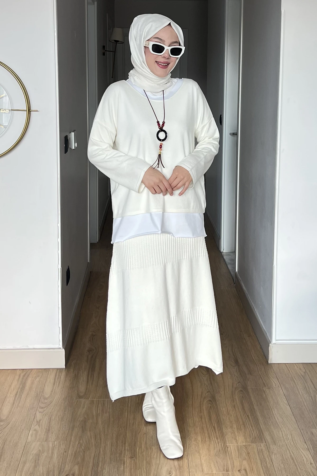 Miella Üç Parça Kolyeli Takım BGN-8641