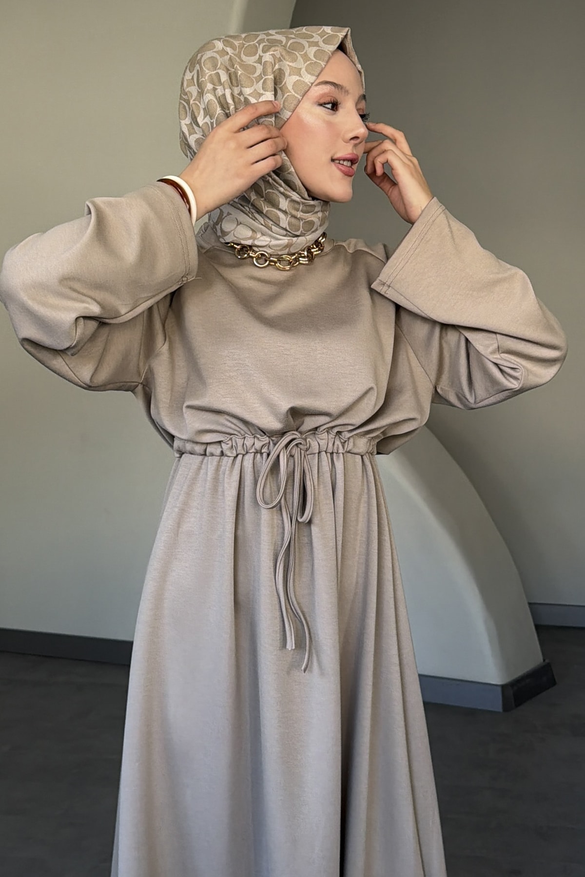 Lavinia Bel Büzgülü Elbise SK-8622