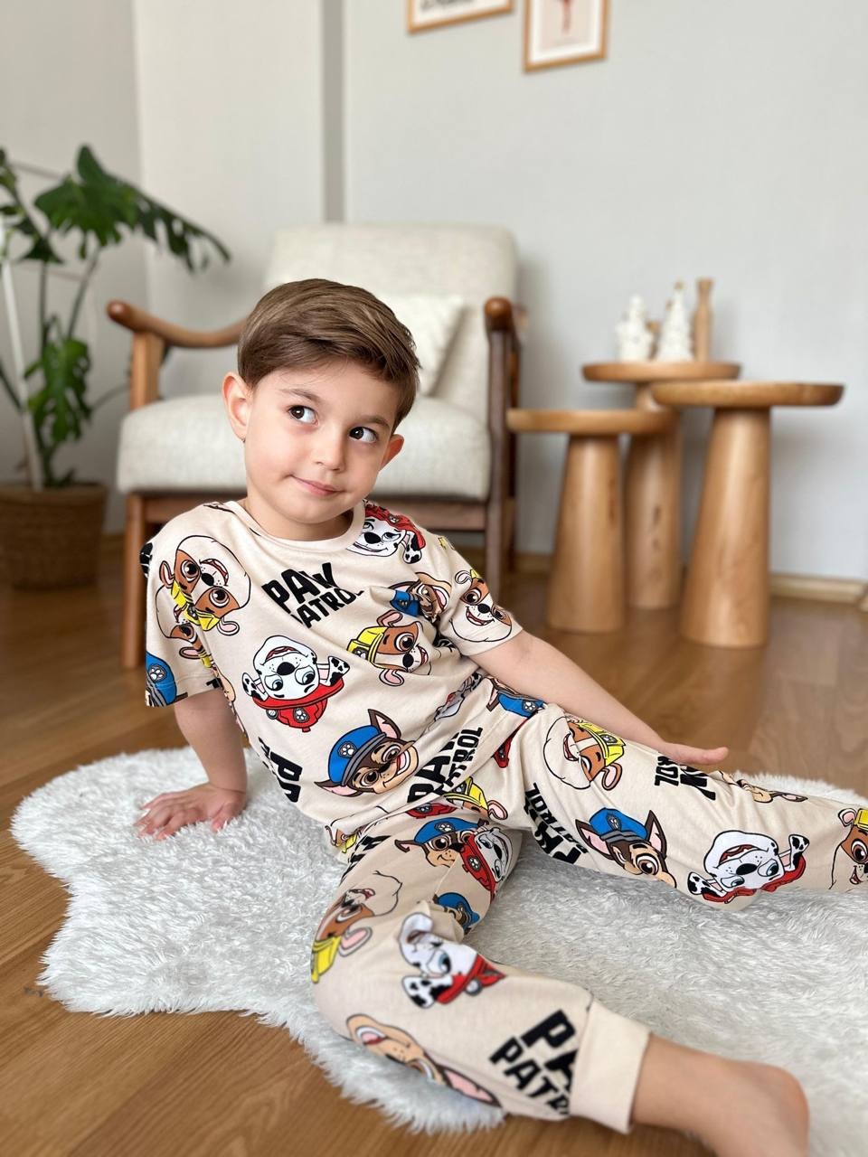 Kısa Kol Baskılı Pijama Takımı 9008